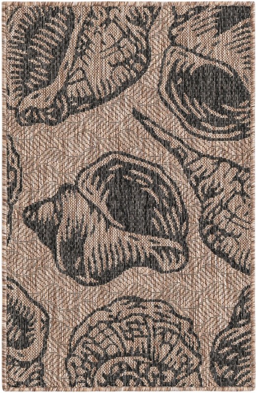 2' x 3' Arcata · Pictoral Outdoor Rug, brown and black