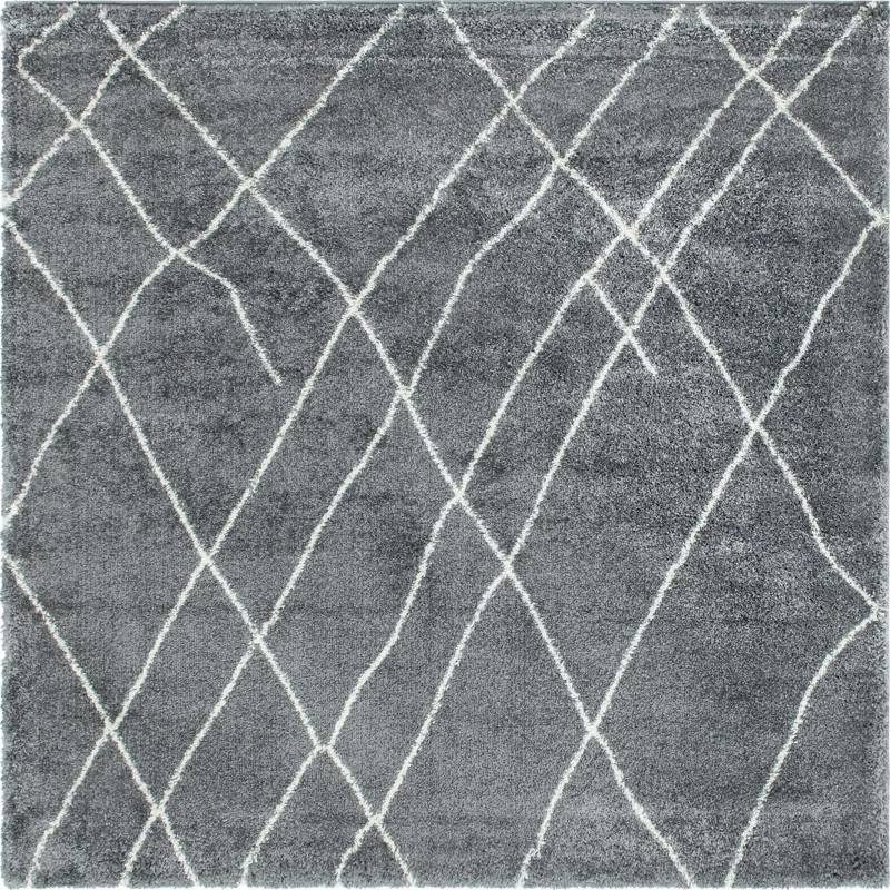 7' 10 x 7' 10 Clearbrook · Diamond Shag Rug, pebble gray
