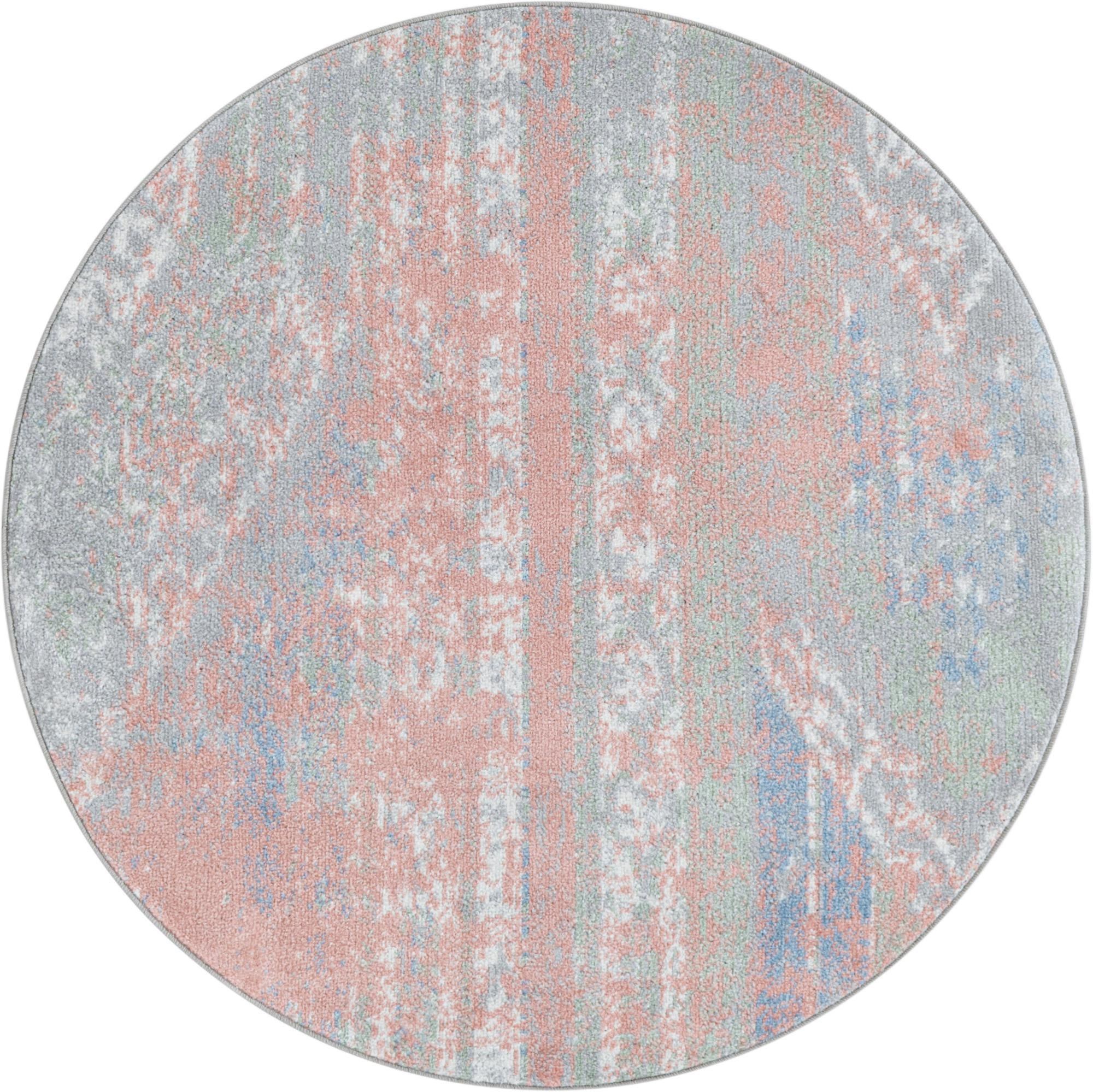 3' 3 x 3' 3 Montague · Abstract Washable Rug, multi