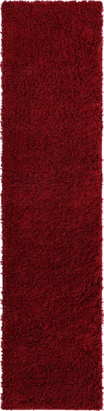 2' 6 x 10' Hartwell · Solid Shag Rug, cherryred