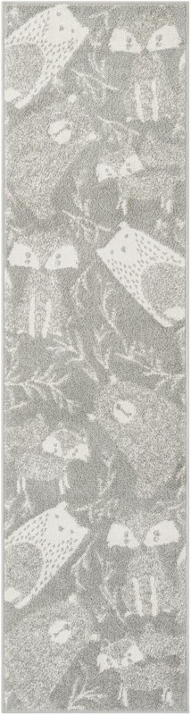 2' x 8' Colgan · Floral / botanical rug, gray