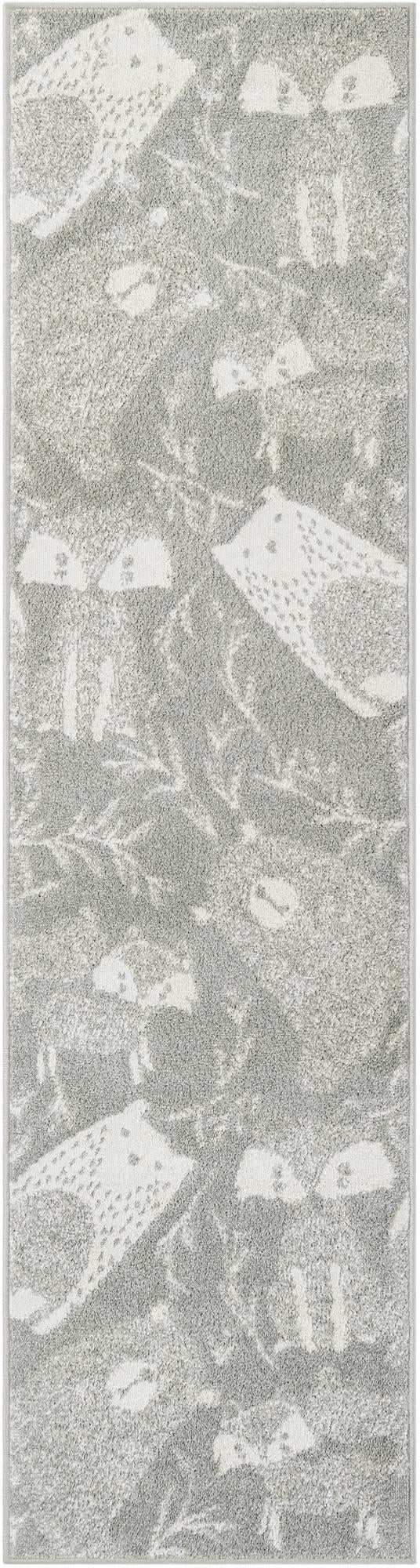 2' x 8' Colgan · Floral / botanical rug, gray