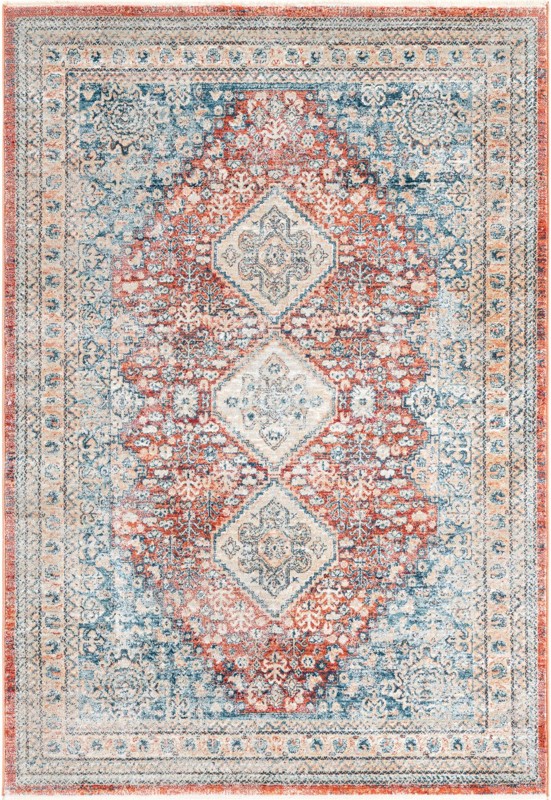 2' x 3' Greenbriar · Border rug, red