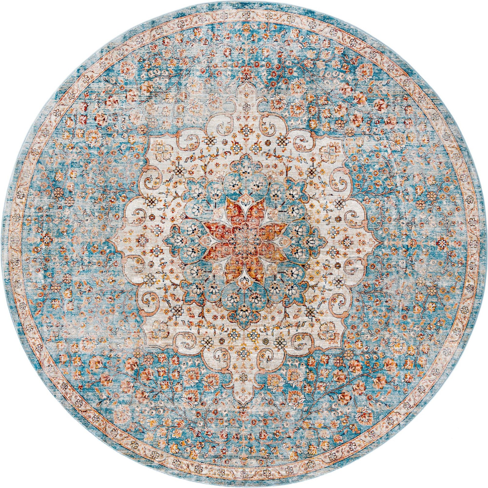 10' 2 x 10' 2 Stanford · Medallion rug, blue