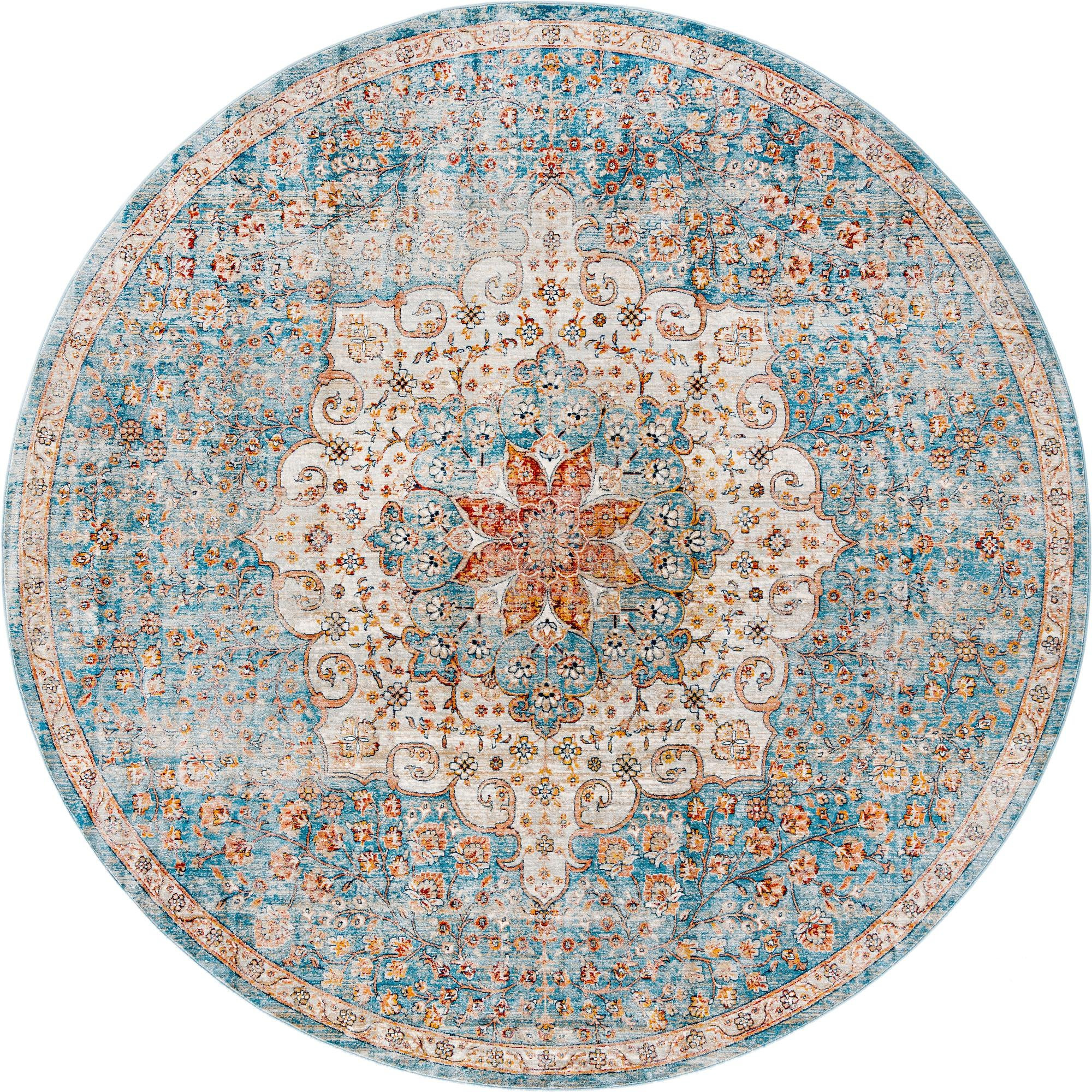 10' 2 x 10' 2 Stanford · Medallion rug, blue