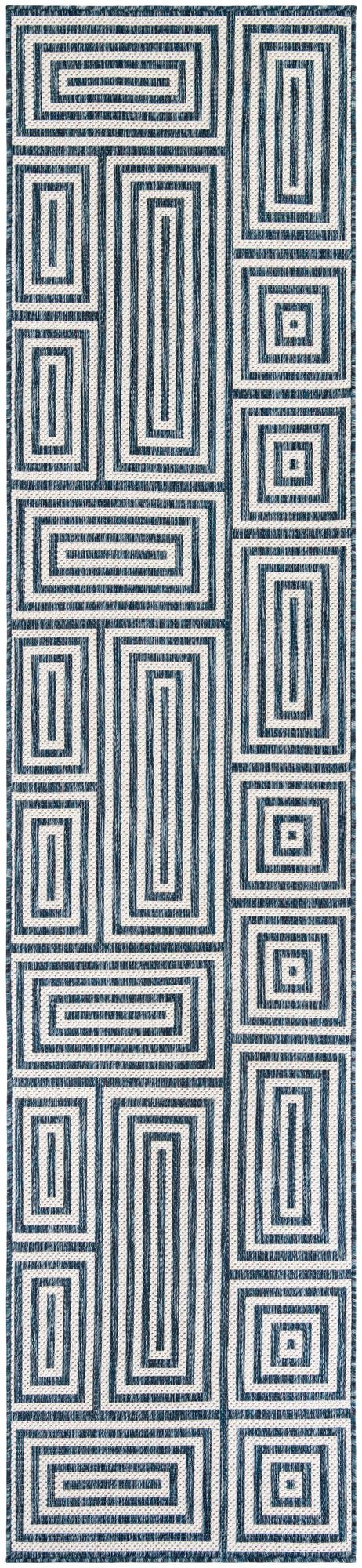 2' 7 x 12' Cumberland · Geometric Outdoor Rug, blue
