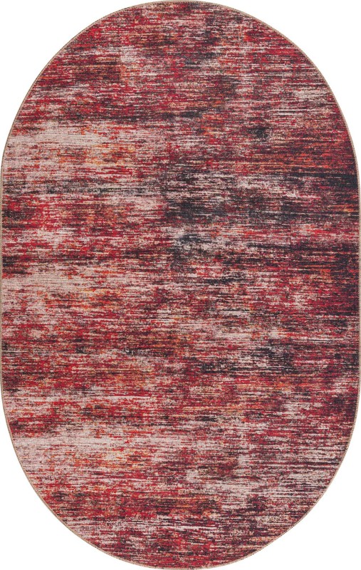 5' x 8' Prewitt · Abstract rug, rust red