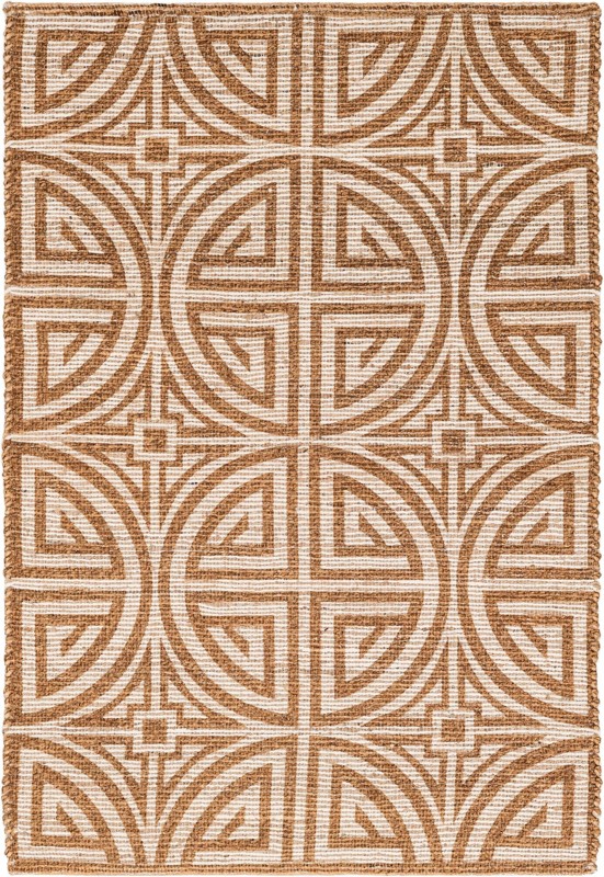 Pasco · Geometric trellis rug, brown and ivory