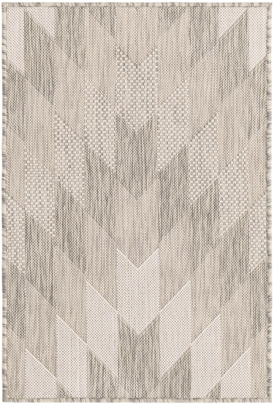 2' x 3' Morrell · Chevron Outdoor Rug, gray