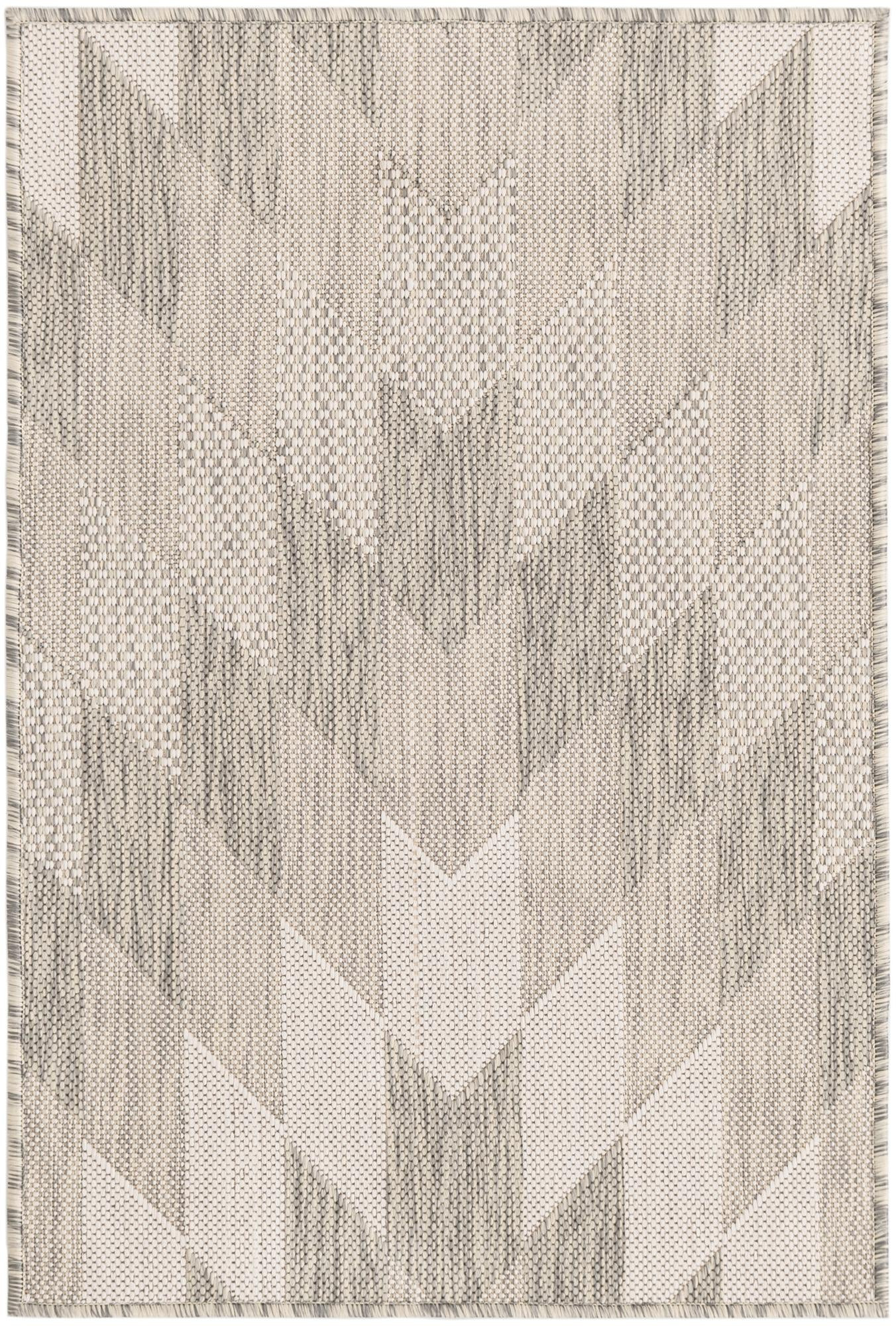 2' x 3' Morrell · Chevron Outdoor Rug, gray