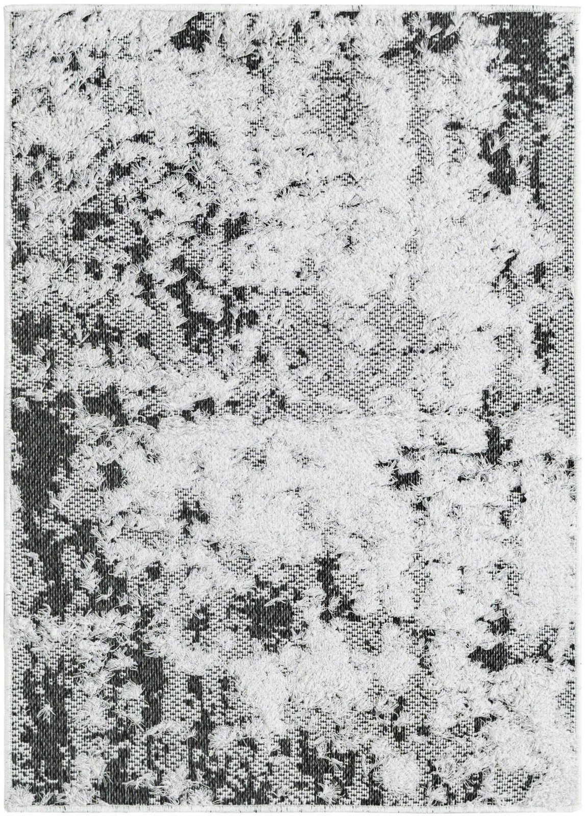 2' 3 x 3' Coxwell · Abstract rug, black, gray and ivory