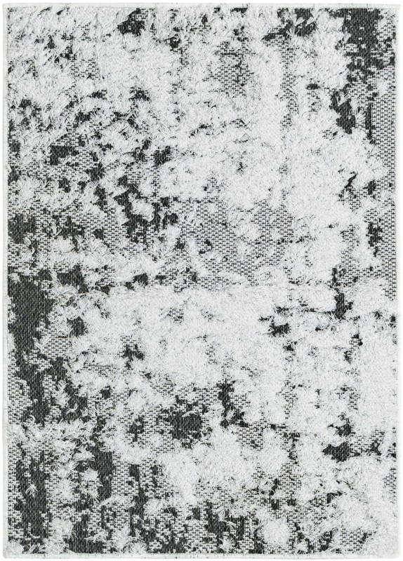2' 3 x 3' Coxwell · Abstract rug, black, gray and ivory