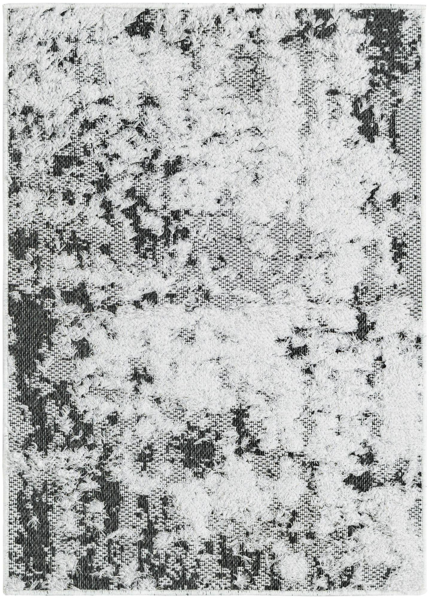 2' 3 x 3' Coxwell · Abstract rug, black, gray and ivory