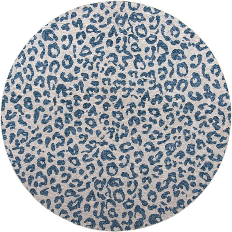10' 8 x 10' 8 Cardamom · Leopard Outdoor Rug, blue