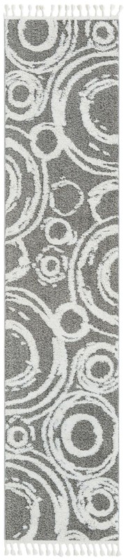 Beech · Abstract circles rug, gray and ivory
