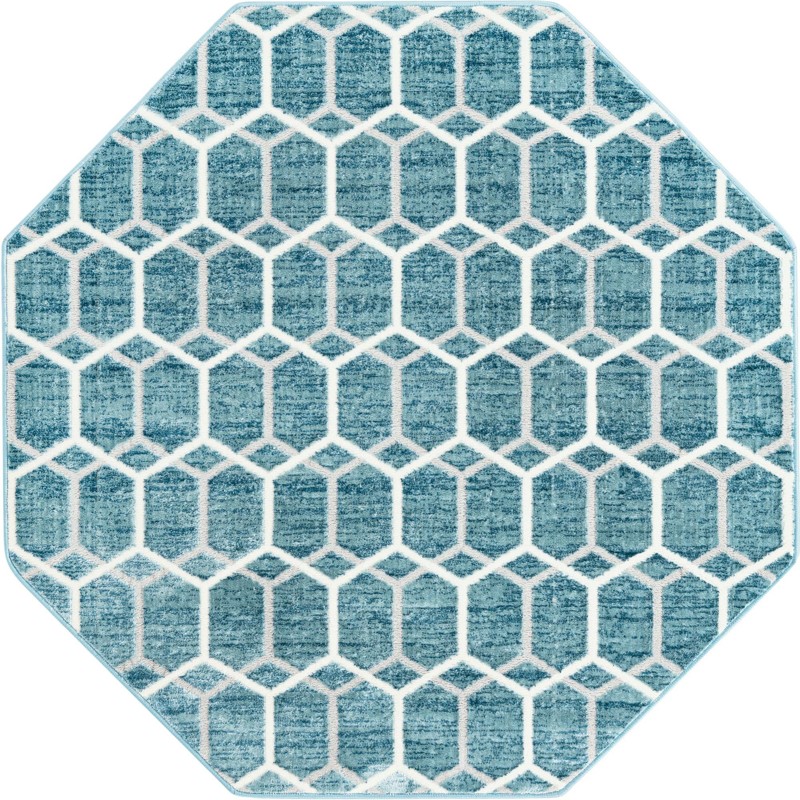 Babcock · Geometric rug, blue