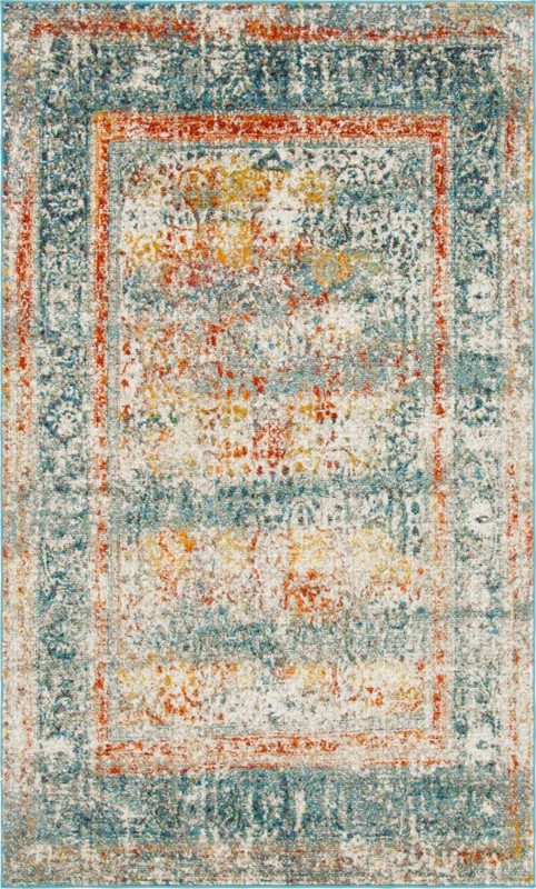 5' x 8' Saxon · Border rug