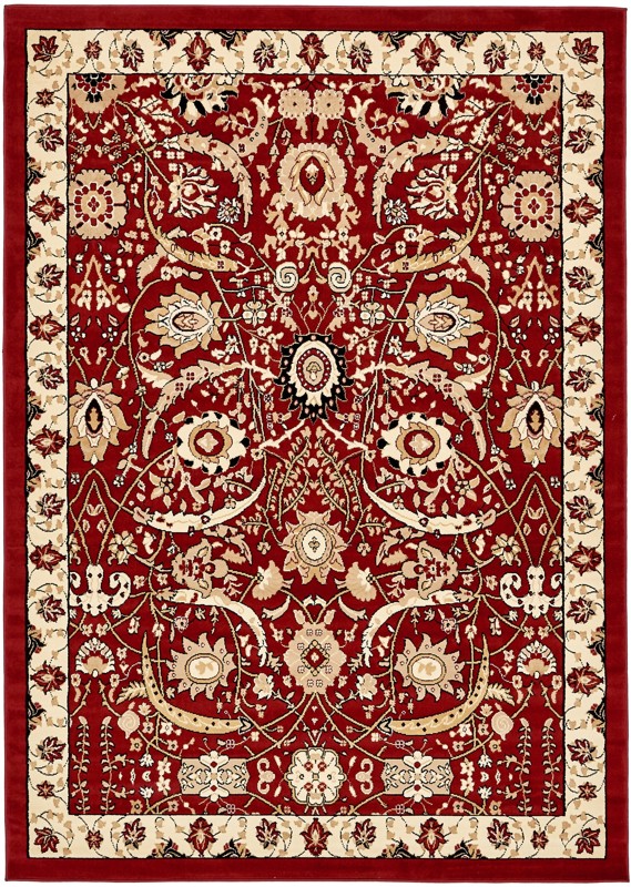 7' x 10' Akers · Persian rug, red and cream