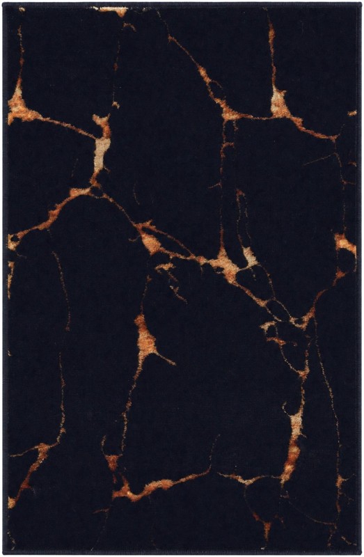 Ravenhill · Abstract rug, black and gold