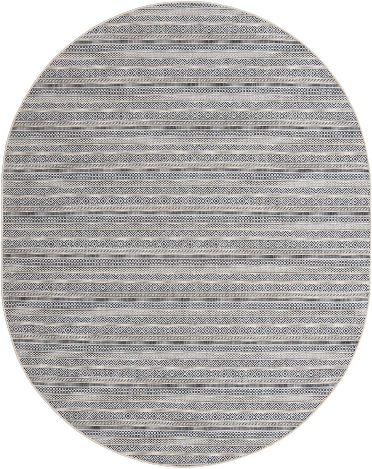 7' 10 x 10' Merlin · Geometric Outdoor Rug, light blue