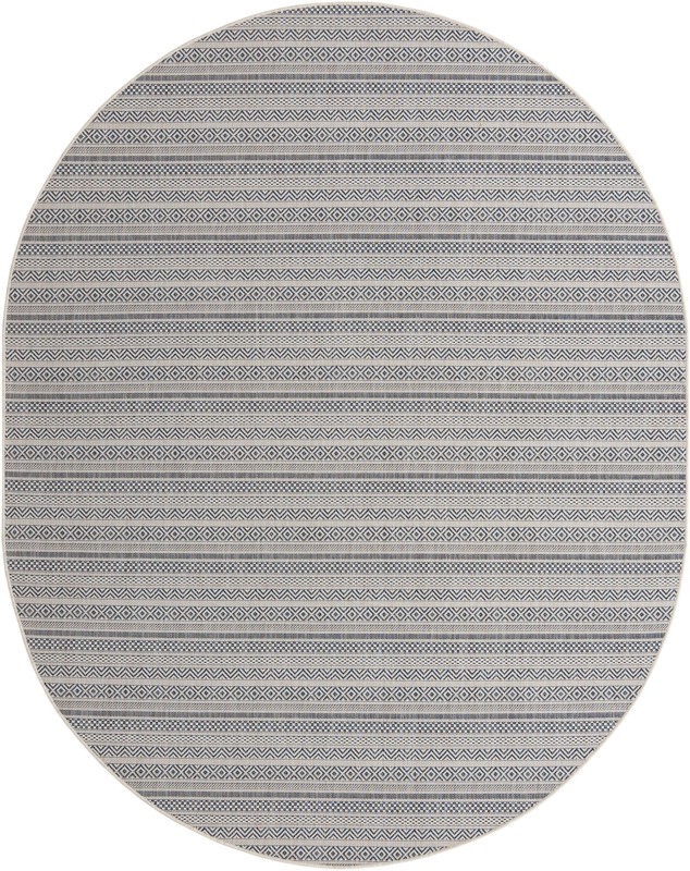7' 10 x 10' Merlin · Geometric Outdoor Rug, light blue