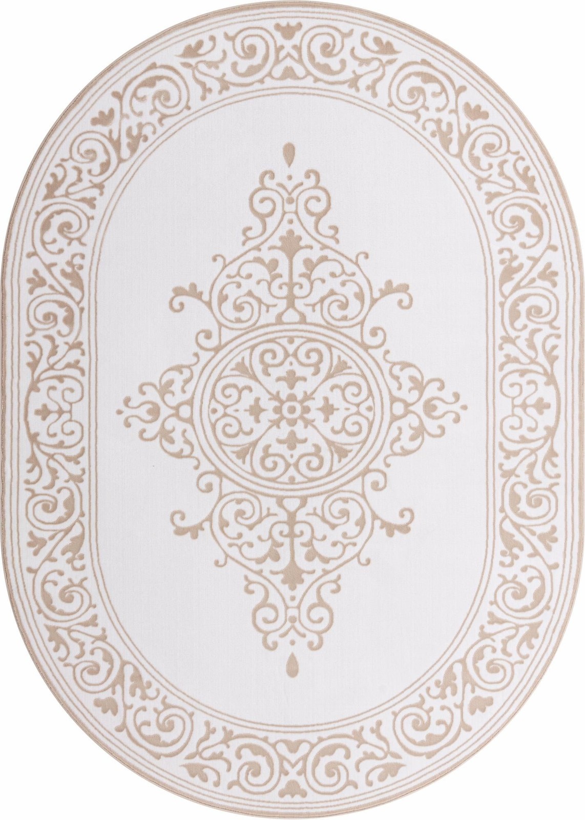5' 3 x 8' Bunting · Border rug, snow white