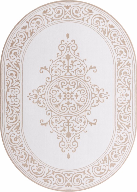 5' 3 x 8' Bunting · Border rug, snow white