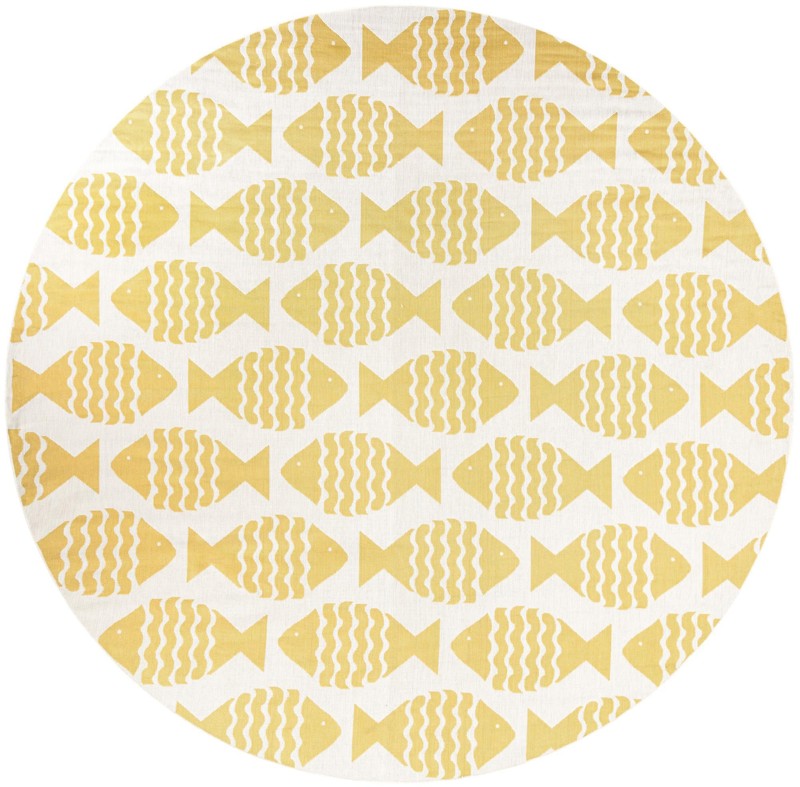 13' x 13' Beresford · Pictoral Outdoor Rug, yellow