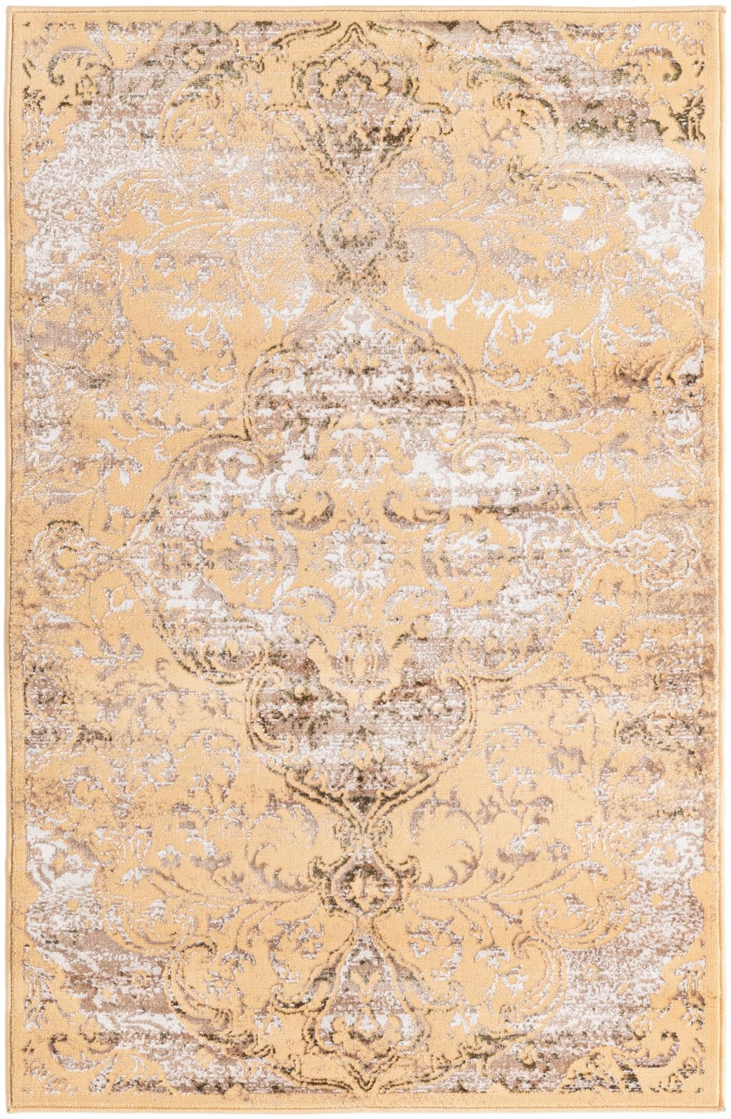 3' 3 x 5' 3 Hilton · Medallion rug, yellow
