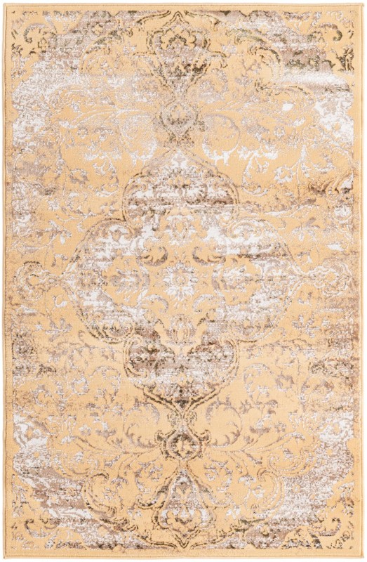 3' 3 x 5' 3 Hilton · Medallion rug, yellow