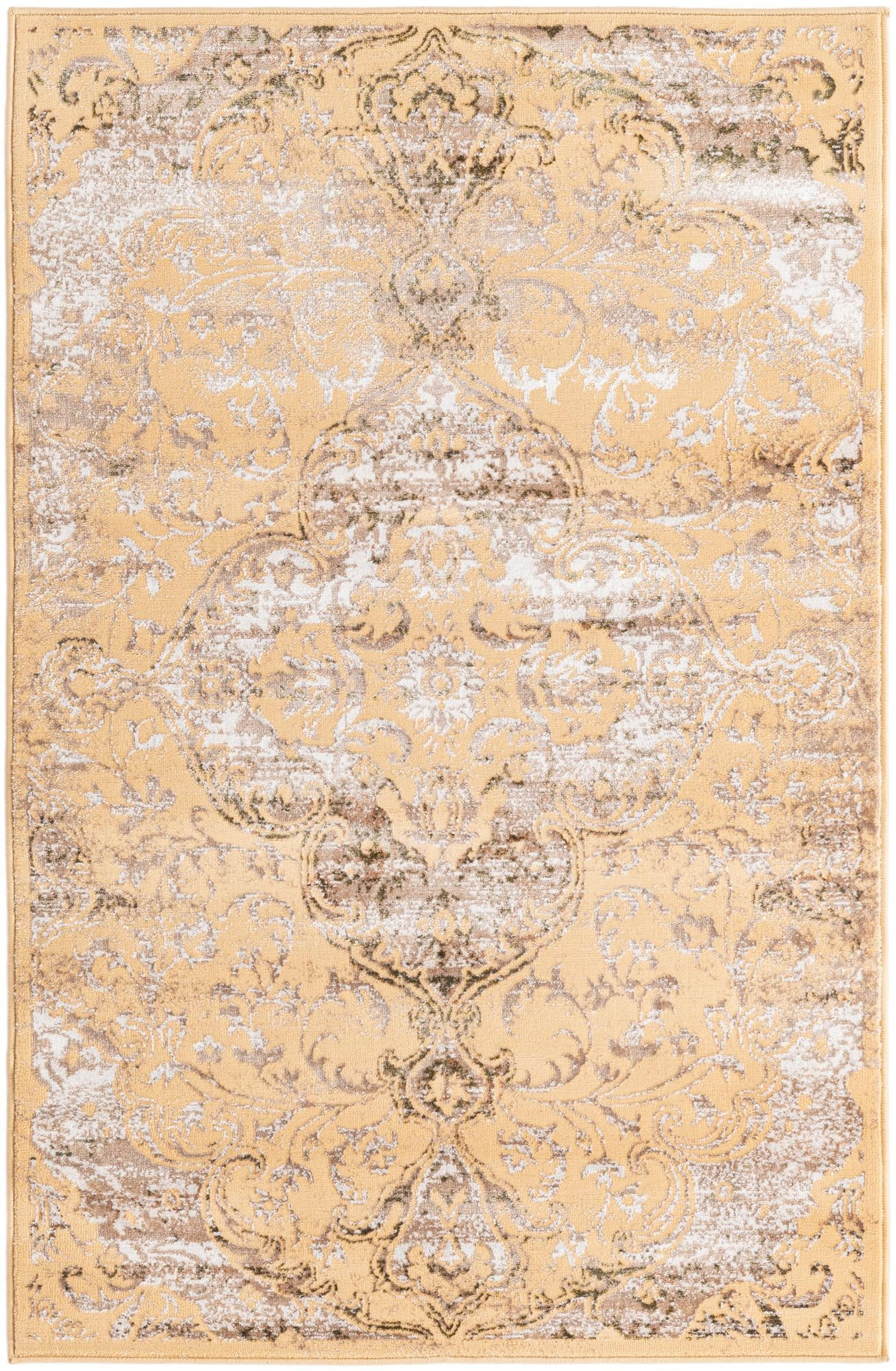 3' 3 x 5' 3 Hilton · Medallion rug, yellow