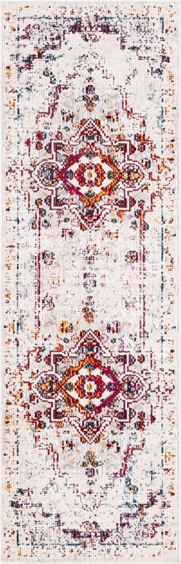 Garnet · Border rug, beige