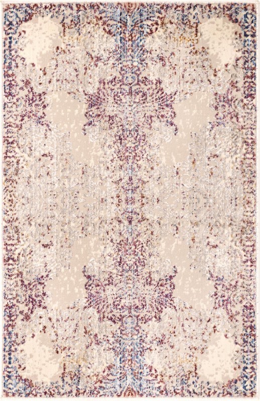 2' x 3' Tennant · Damask rug, ivory