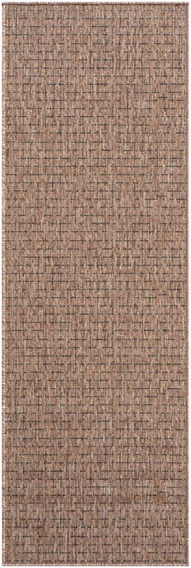 Loam · Lines Outdoor Rug, light brown
