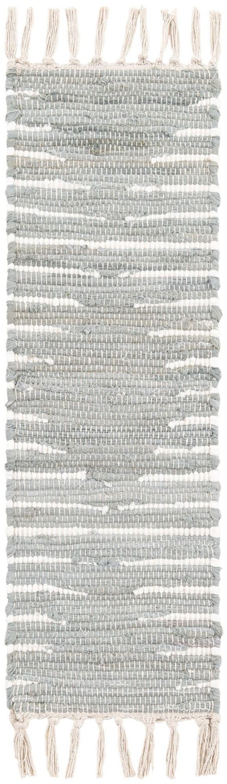 0' 9 x 2' 6 Roper · Striped Chindi Rug