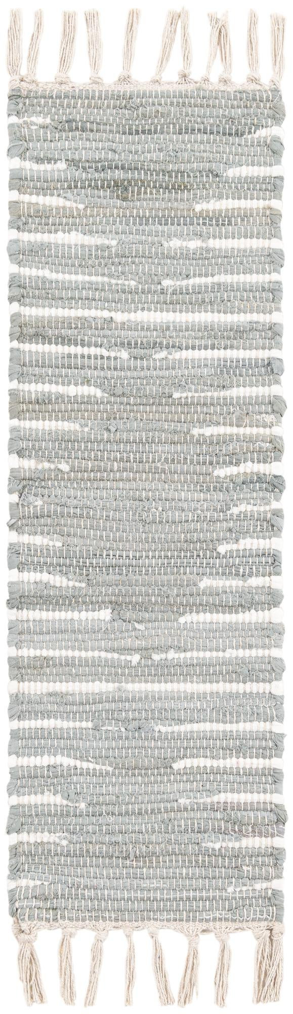 0' 9 x 2' 6 Roper · Striped Chindi Rug