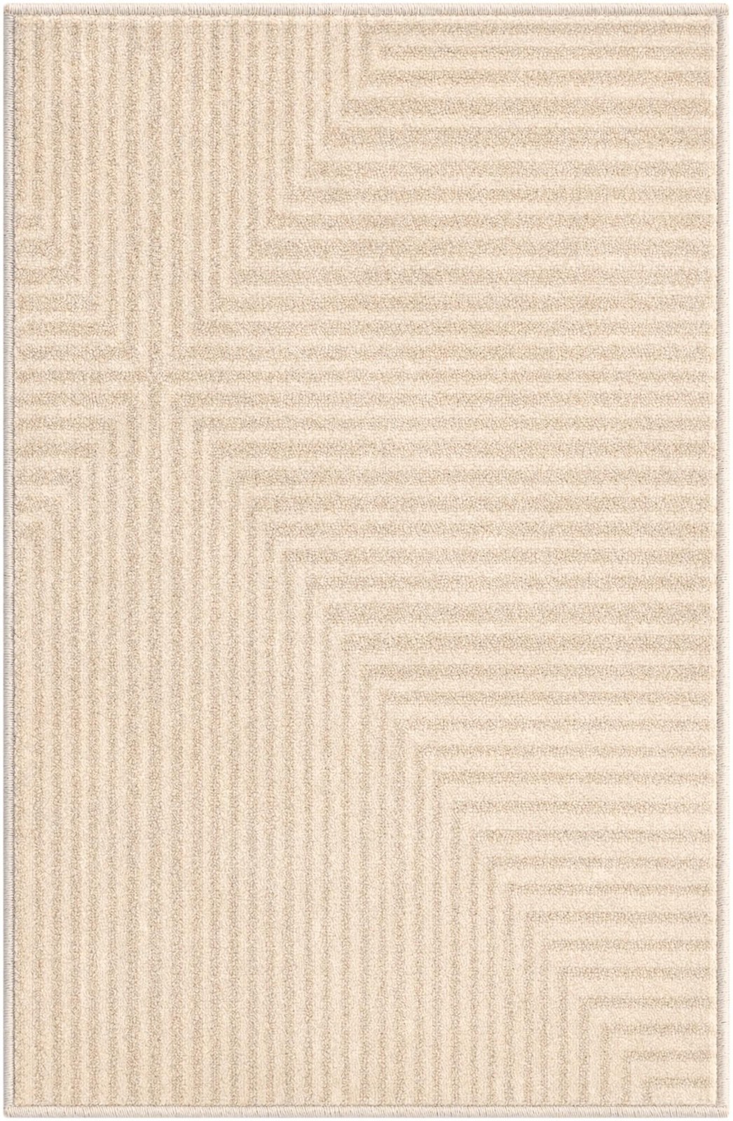 2' x 3' Kinnear · Geometric rug, ivory