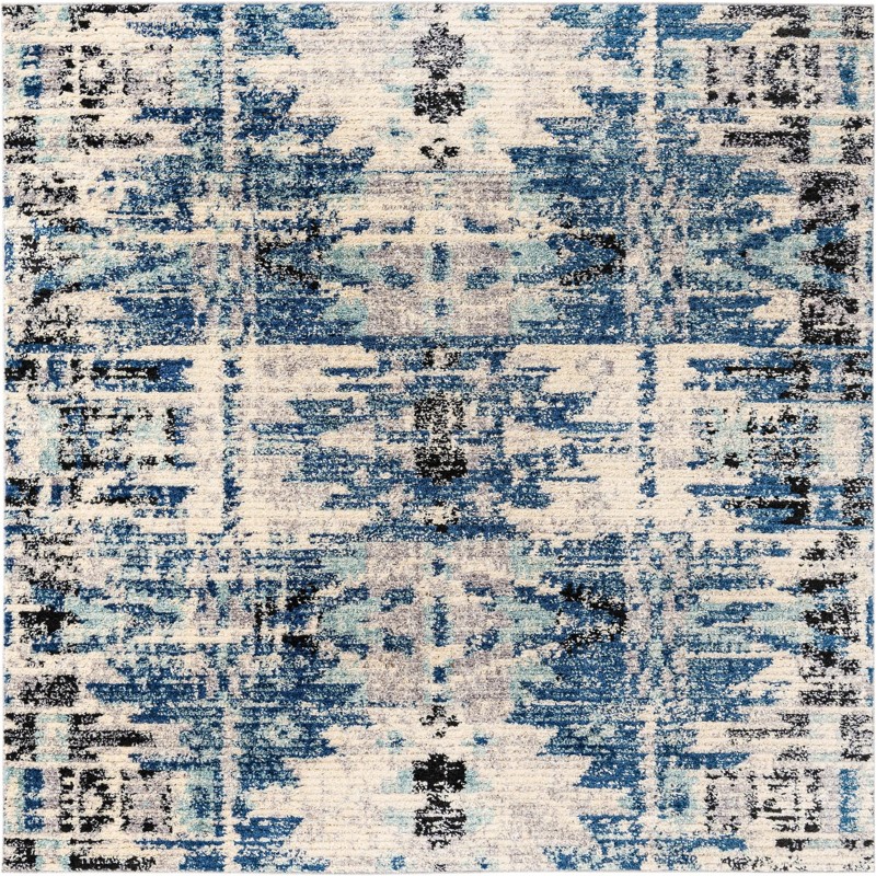 Littleton · Abstract rug, blue