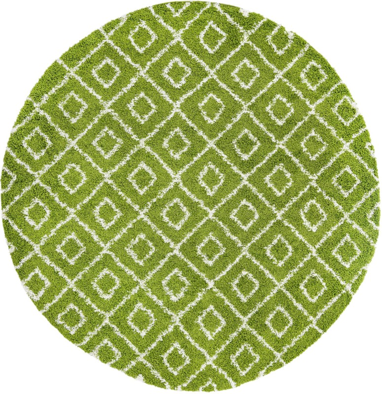 Brock · Geometric Shag Rug, green
