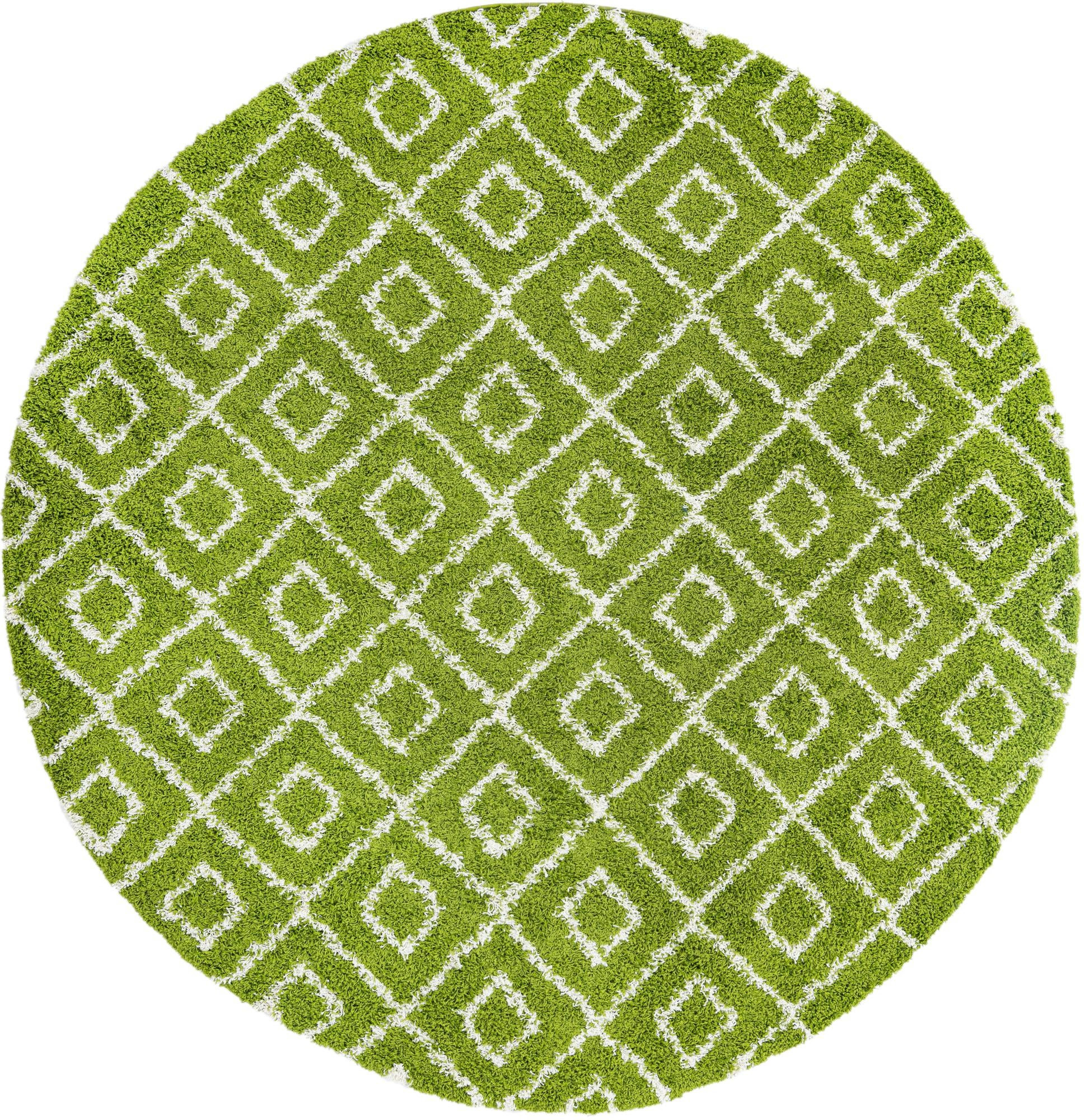 10' x 10' Brock · Geometric Shag Rug, green