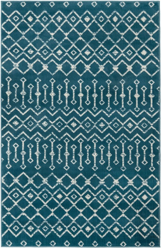 5' 3 x 8' Dudley · Chevron rug, blue