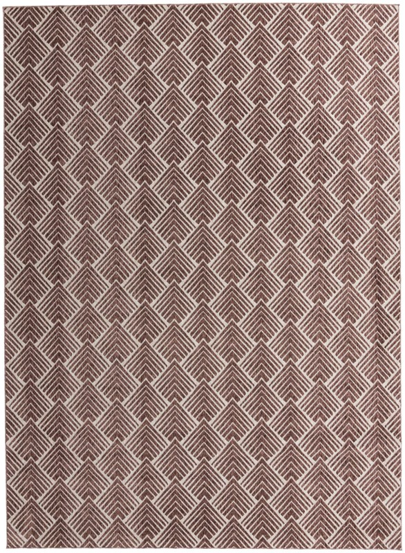 10' x 13' Riverbend · Geometric rug, dusty rose