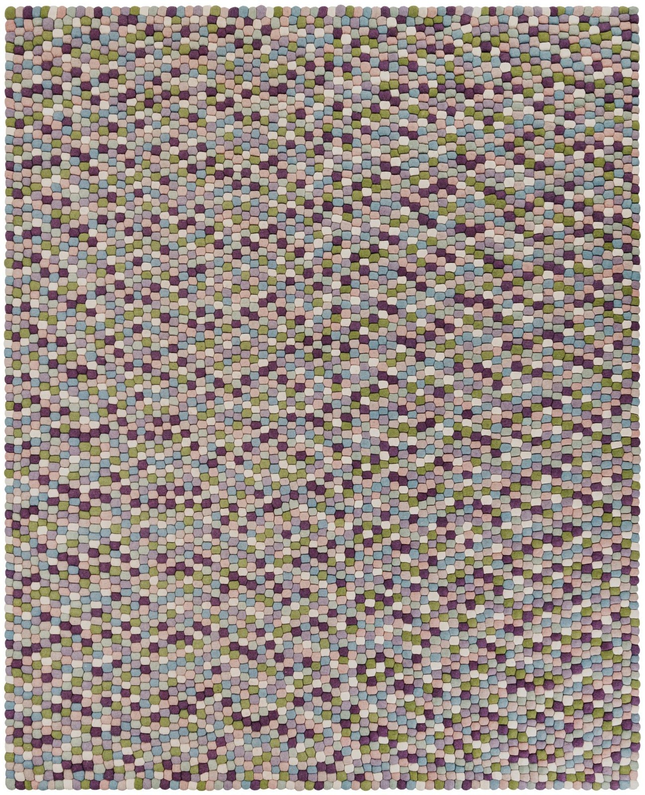 7' 10 x 10' Hawthorne · Abstract Wool Rug, pink and purple