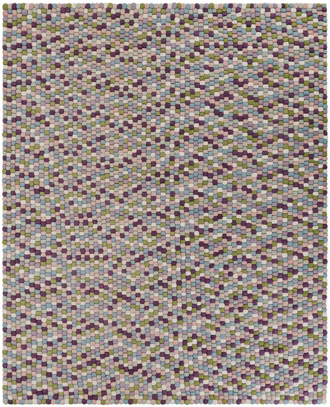 Hawthorne · Abstract Wool Rug, pink and purple