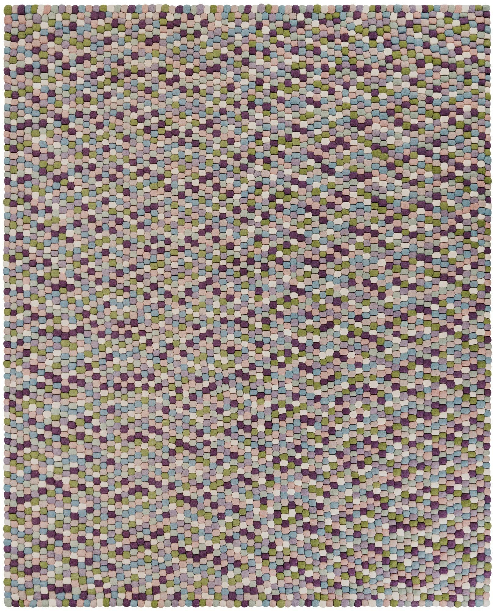 7' 10 x 10' Hawthorne · Abstract Wool Rug, pink and purple