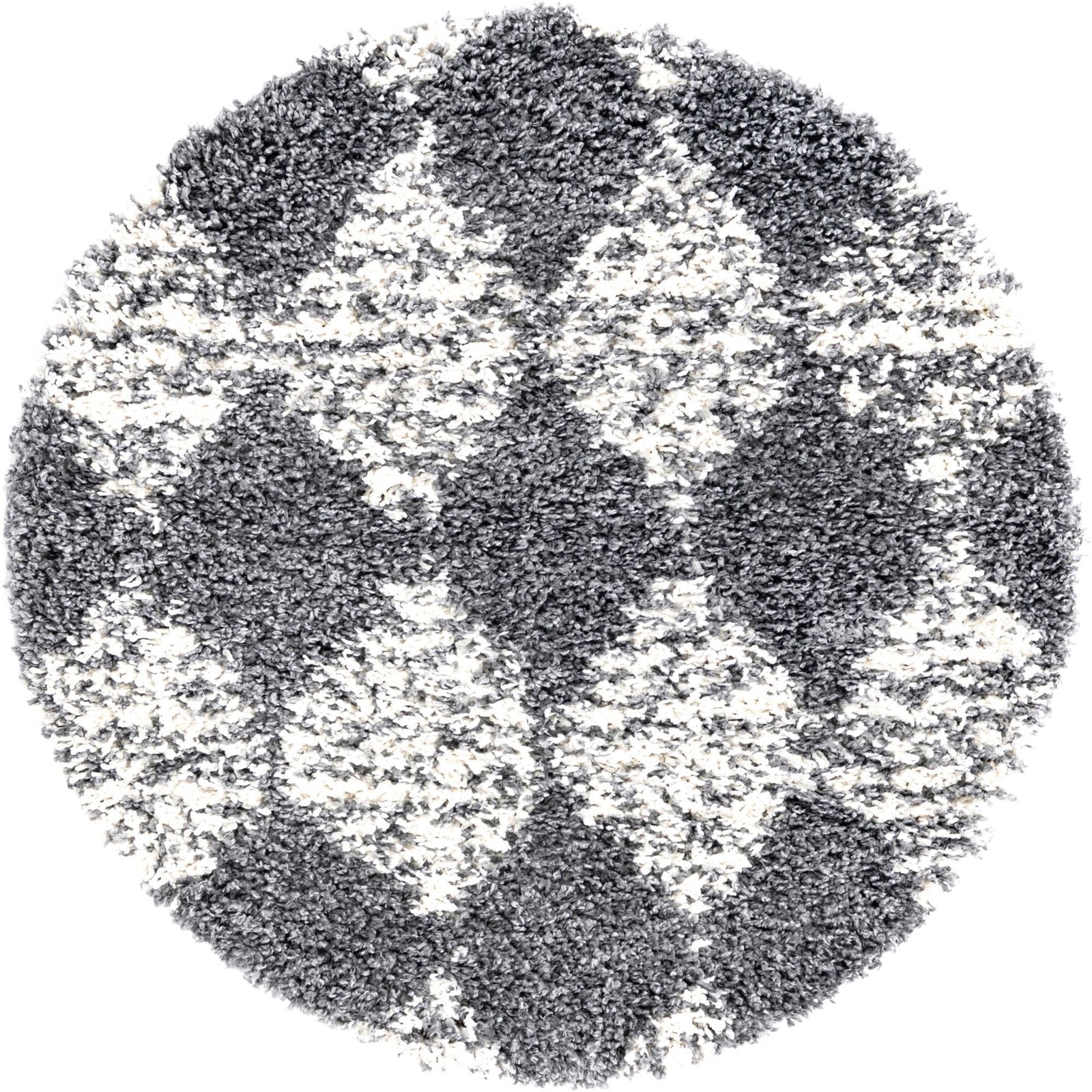 3' 3 x 3' 3 Newton · Diamond Shag Rug, gray