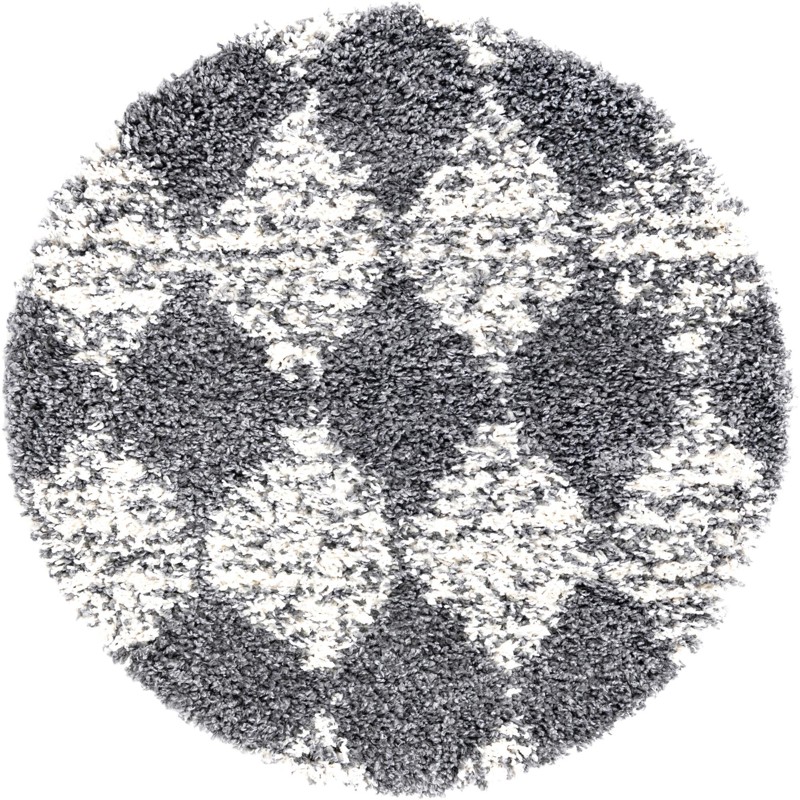 3' 3 x 3' 3 Newton · Diamond Shag Rug, gray
