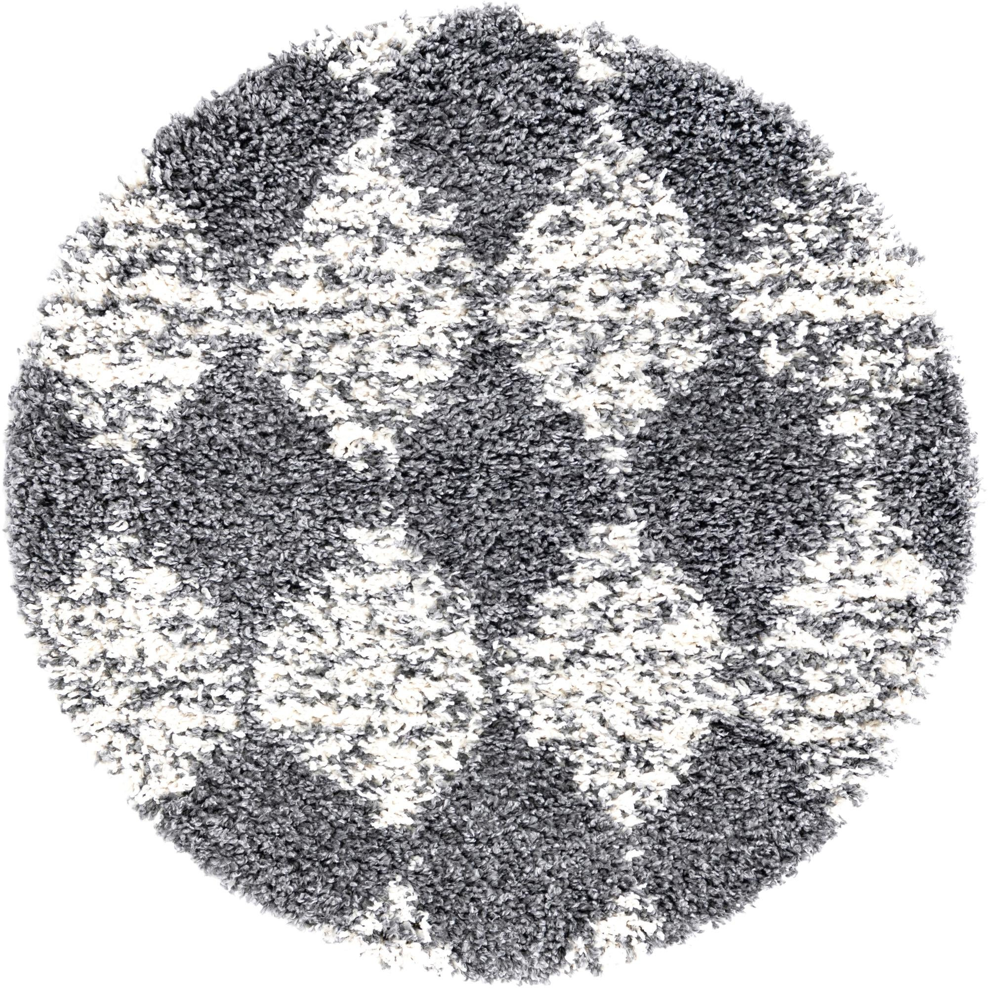 3' 3 x 3' 3 Newton · Diamond Shag Rug, gray