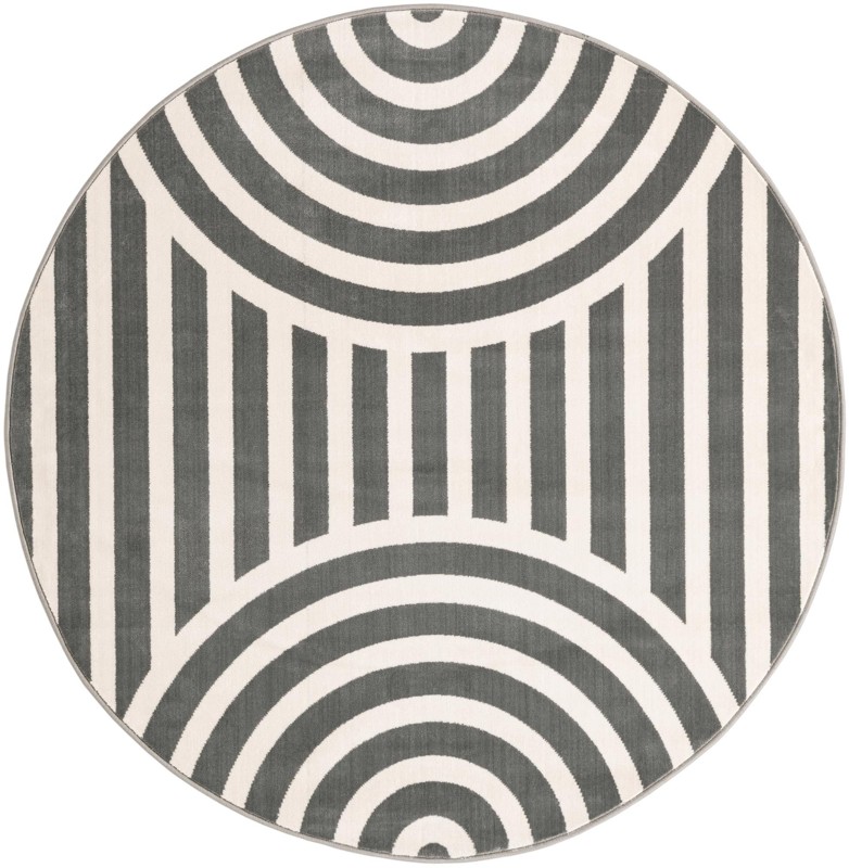 5' 3 x 5' 3 Nye · Geometric rug, silver gray