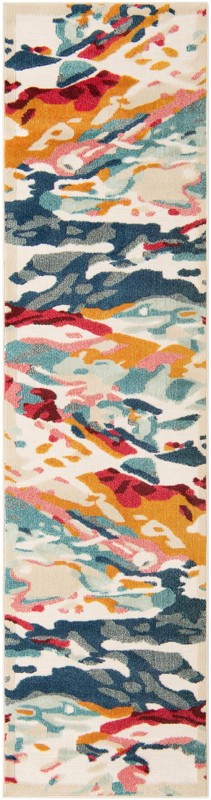 2' 7 x 10' Viola · Abstract Outdoor Rug, multi